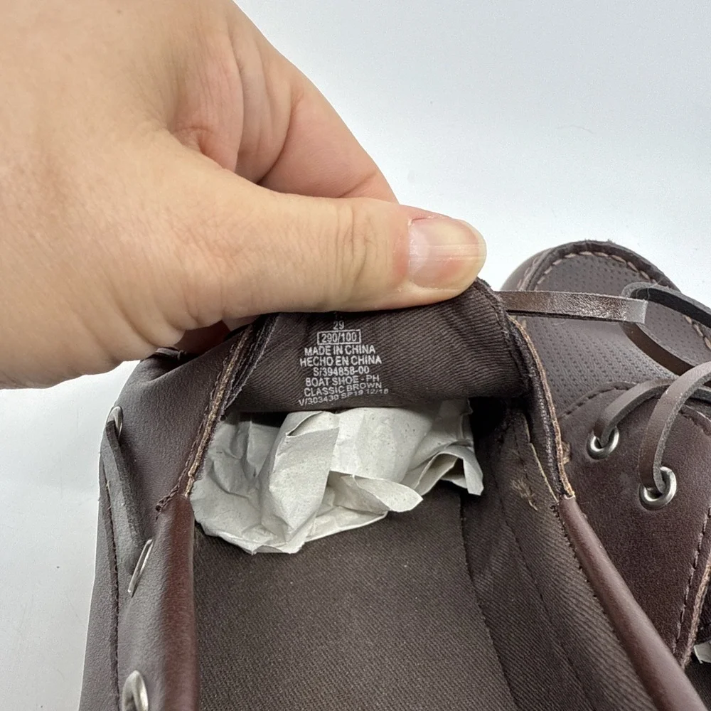 MENS OLD NAVY CHOCOLATE BROWN‎ BOAT SHOES SIZE 11 Loafers Slip On